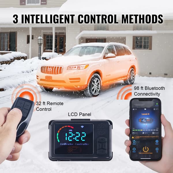 Diesel Luftvarmer, Bluetooth Kontrol, Effektiv Opvarmning,8KW Bluetooth