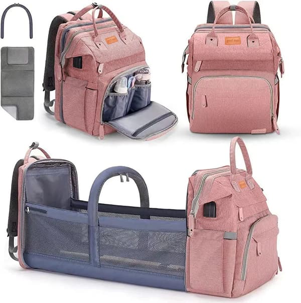 Blegetaske, Stor Kapacitet, Multi-Compartment Design,Pink