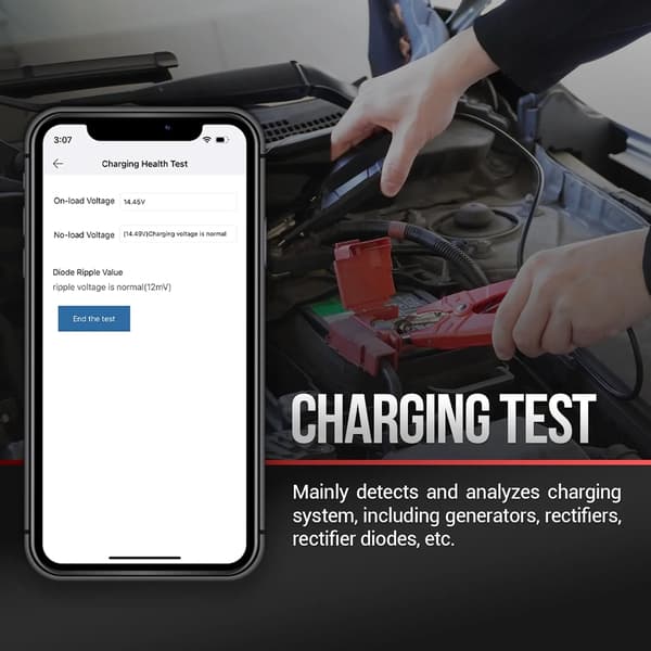 Batteritest, Bluetooth-forbindelse, Hurtig diagnostik,BST360