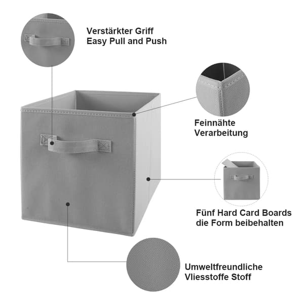 Opbevaringsboks, Foldbart Design, Miljøvenligt Materiale,grå