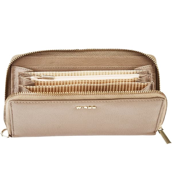 Lompakko, aito nahka, RFID-suojaus,Beige
