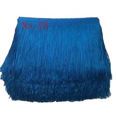 Fransdetalj, Multifunktionell Användning, Hållbart Polyester Material,10cmX10meters, mörk sjöblå