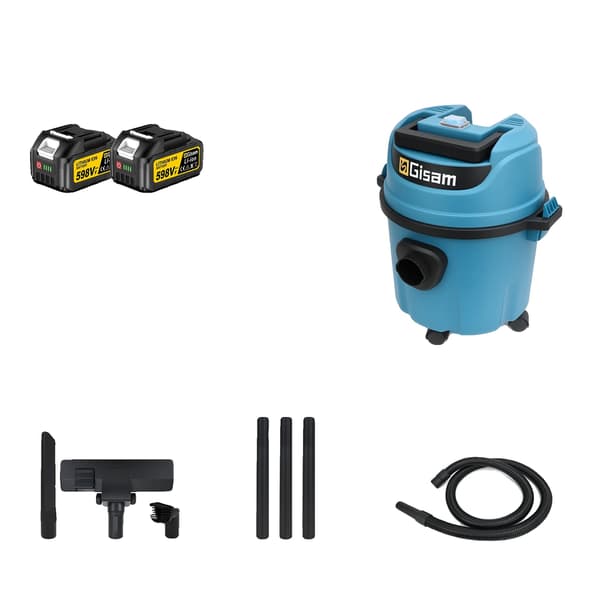 Støvsuger, 2500W Effekt, 10L Kapacitet,2 Batteri
