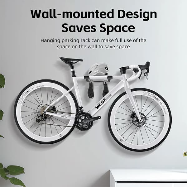 Cykelställ, Väggmonterad Design, Hållbar Konstruktion,VIT