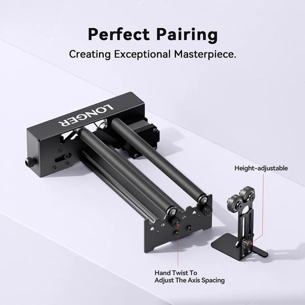 Rotary Roller, 360° Rotation, Justerbar Diameter,LÄNGRE Rotary Roller Upgrade Kits