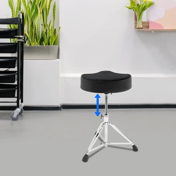 Trommesæde, Justerbar Højde, Bærbart Design,sort