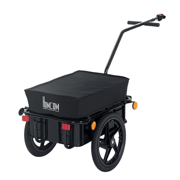 Cykeltrailer, Stålramme, 40 kg Lastkapacitet,Sort