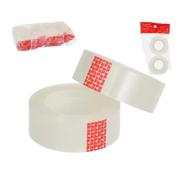 Klistretape, Transparent, Hög styrka,5 Pack, 10 Rullar