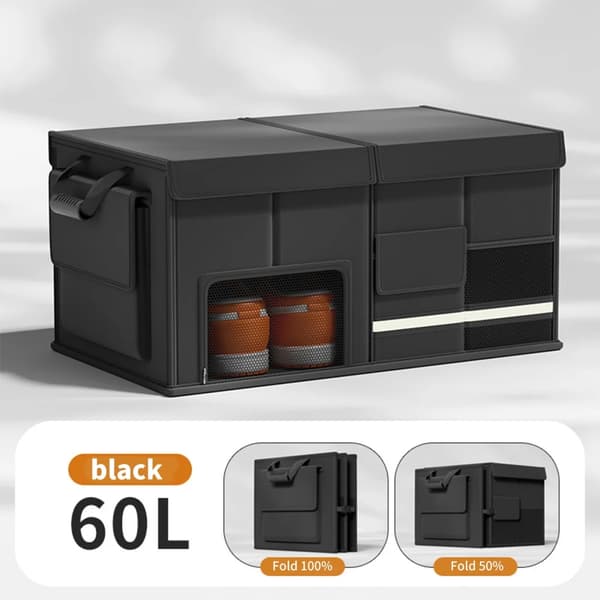 Bagagerumsorganisator, Vandtæt Materiale, Multi-Compartment Design,sort