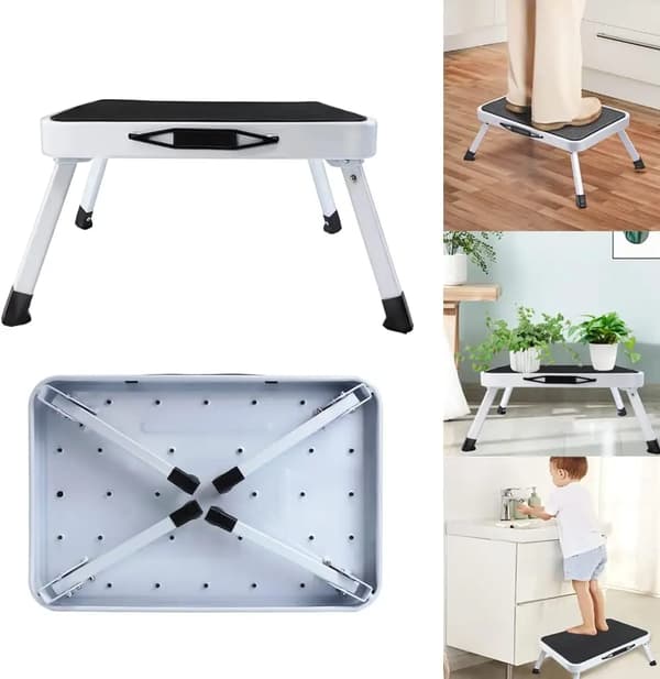 Stegpall, Hållbar Konstruktion, Antislip Säkerhetsfunktioner,2 steg（mini）