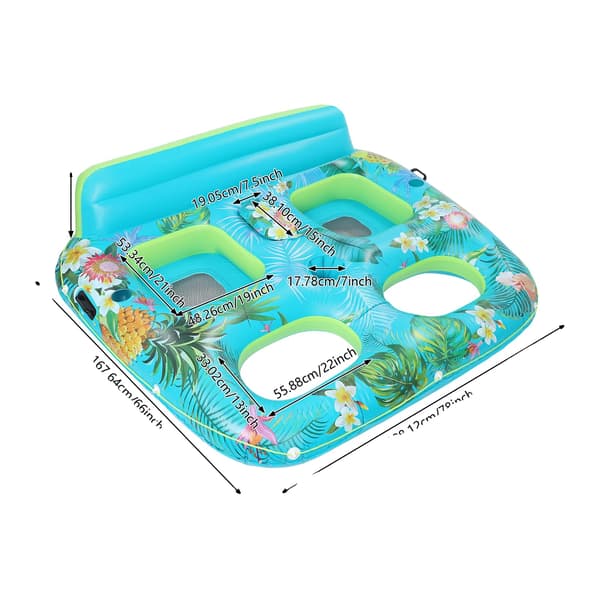 Pool Float, Inbyggd Kylare, Hållbar Design,Blå