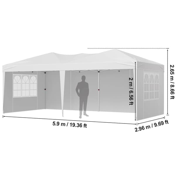 Tält, Hållbart Tyg, Snabb Uppställning,10x20ft