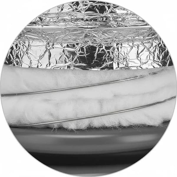 Luftkanal, Aluminium Termisk Isolering, Tre-Lagers Skydd, armégrön