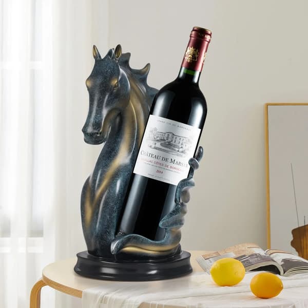 Vinkøler, Hestehoved Design, Holdbar Resin Konstruktion,Blå