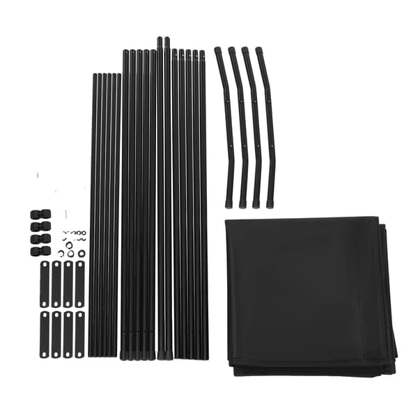 Rummdivider, Fritstående Design, Foldbar Konstruktion,sort