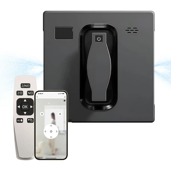 Vinduespudserrobot, Automatisk Vand Spray, Smart Navigation,Ja, sort