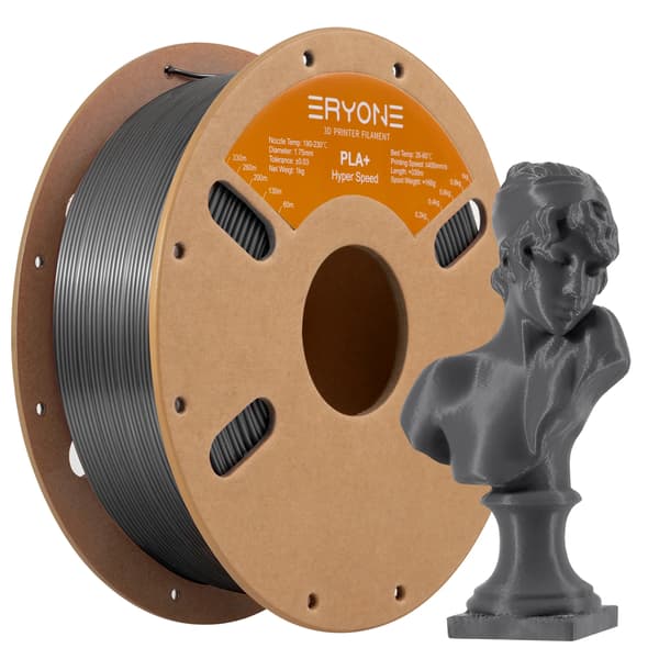 3D Utskriftsfilament, 1,75 mm Diameter, Högkvalitativ PLA Material,Hs Pla Plus-Grå