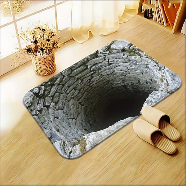 Golvmatta, 3D Visuellt Design, Halkfri Bas,40x60cm(15x23 tum)