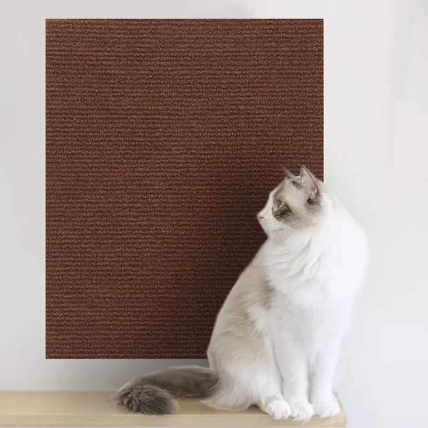 Katteskrabeplade, Tilpasselig Størrelse, Selvklæbende Design,60X100CM-d, Brun