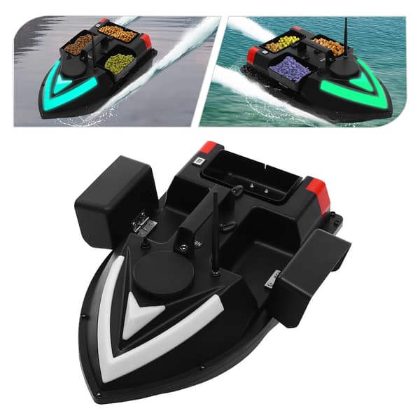 Baitbåd, GPS-funktion, Dobbelt motorsystem,sort