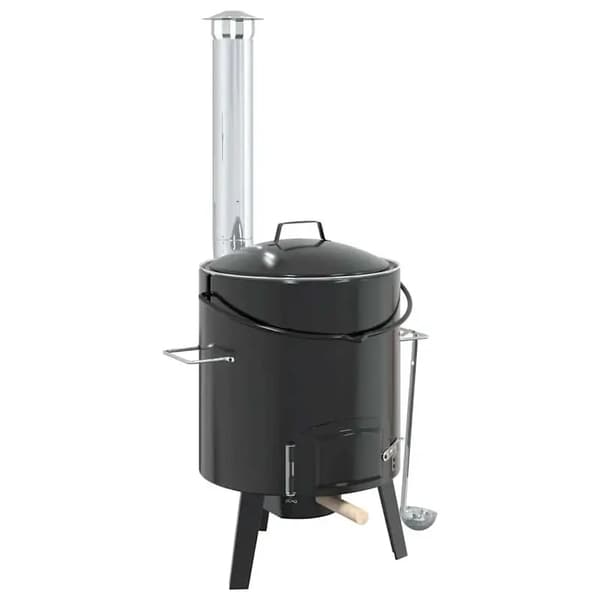 Utomhusgrill/ Roster, Robust Stål, Bärbar Design,svart