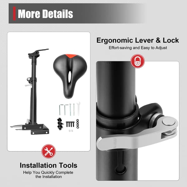 Stødabsorberende sæde, justerbar højde, ergonomisk design,sort