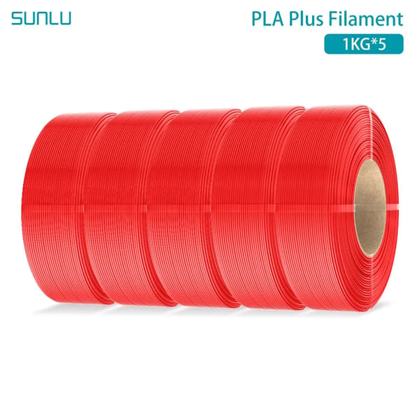 3D-printer filament, PLA+, 1,75 mm diameter,Rød