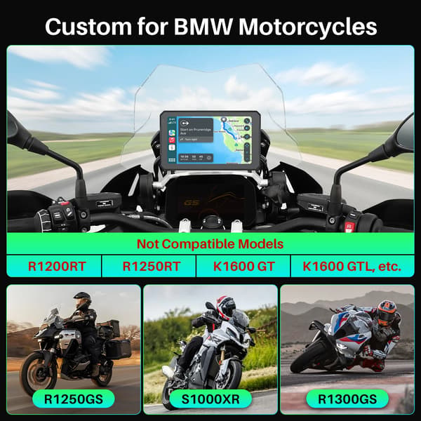 Motorcykel Navigator, Trådløs CarPlay, Android Auto Funktioner,B7