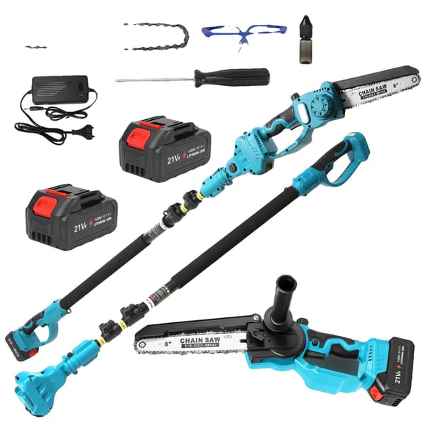 Elektrisk såg, 2-i-1-design, justerbar längd, 2 BATTERIER, 2 Batteri