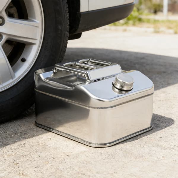 Bränsletank, Rostfritt Stål, 10L Kapacitet,Silver