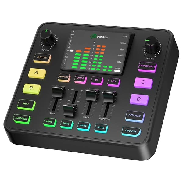 Ljudmixer, Röstförändrare, Studio-kvalitet Ljud,svart