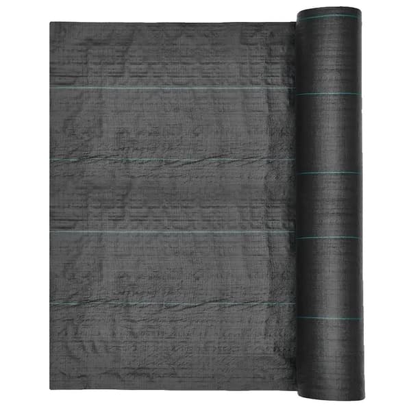 Ogräsbarriärväv, vävd geotextil, hållbart markskydd, VIT