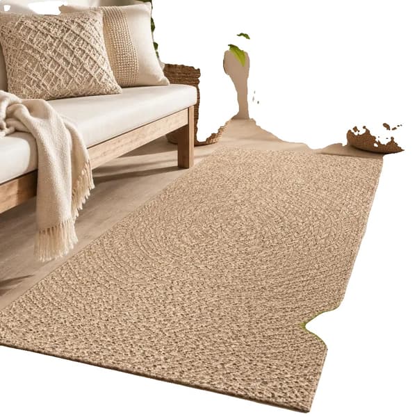 Jute Look Tæppe, Holdbart Design, Alsidig Brug,Brun