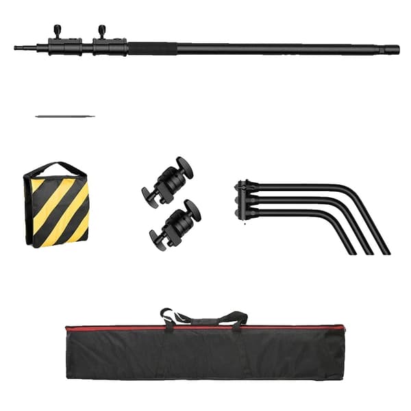 Fotografi C Stativ, Justerbar Højde, Robust Design,2.6m Sort taske