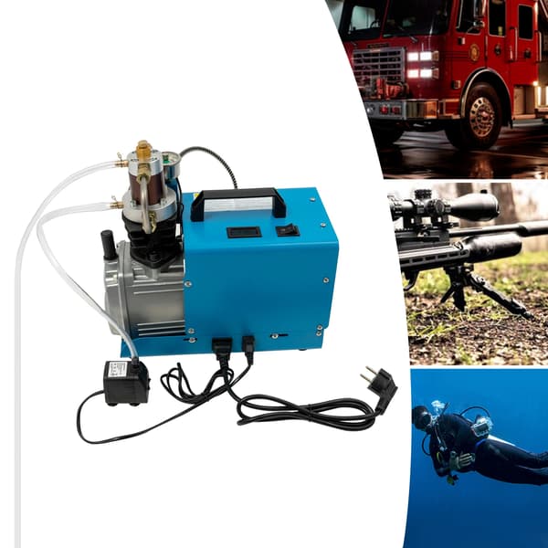 Elektrisk Luftkompressor Pump, 1800W Effekt, Tvåstegs Kompression,Blå