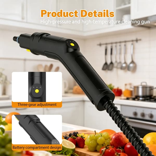 Ångtvätt, 2500W Effekt, 1600ML Kapacitet,2500W 1600ML