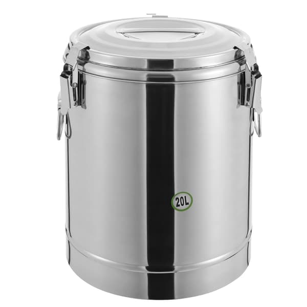 Isoleret Suppebeholder, 20L Kapacitet, Holdbart Rustfrit Stål,20L