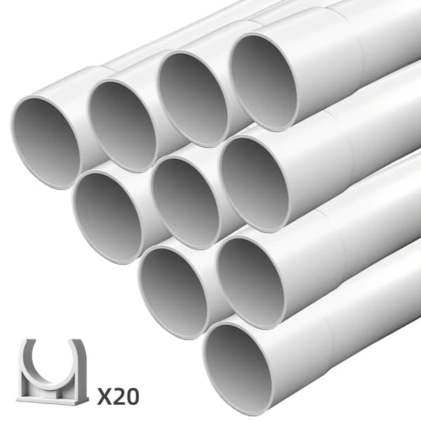 Kabelrør, Nem installation, Flere diameter muligheder,10stk Diameter 32mm, 100cm-b