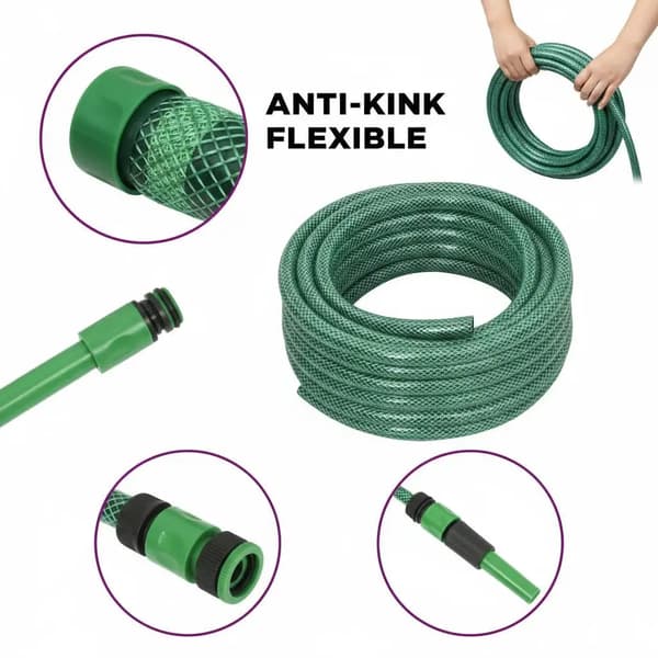 Trädgårdsslang, Hållbar PVC, 50 m Längd,armégrön