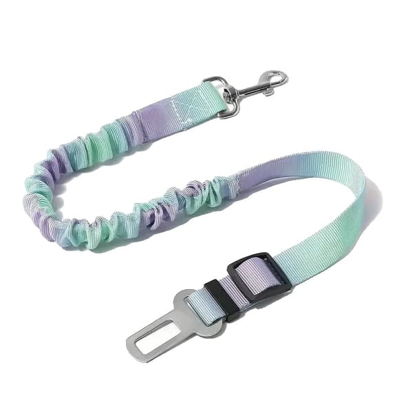 Hund Bil Sæde Sikkerhedssele, Elastisk Nylon, Justerbar Længde,lys grøn
