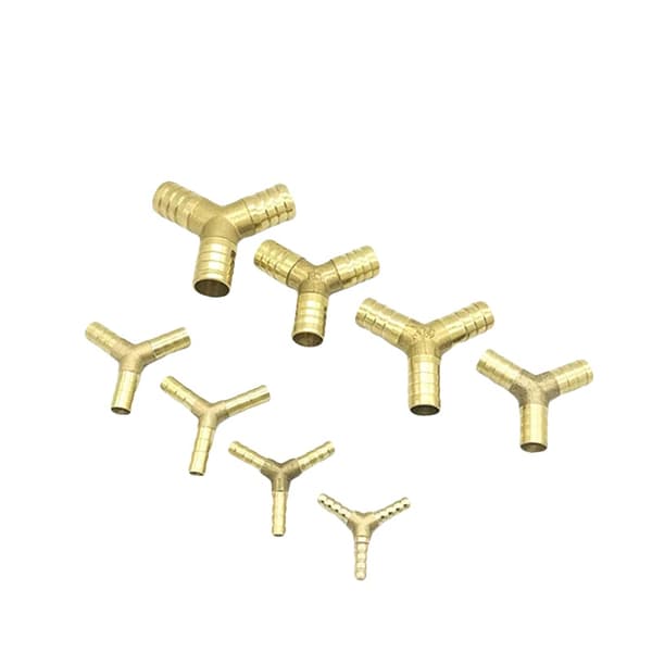 Rørfitting, Messingmateriale, T-type,14mm Barb-b, 3vejs -Y-a