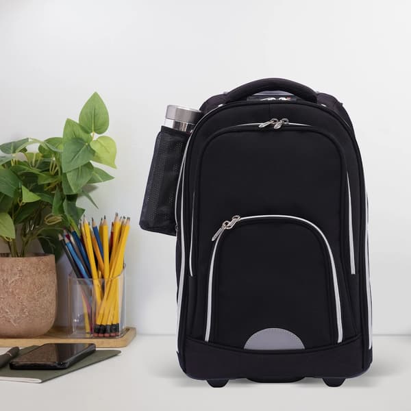 Trolley Rygsæk, 45L Kapacitet, Alsidig 2-i-1 Design,sort