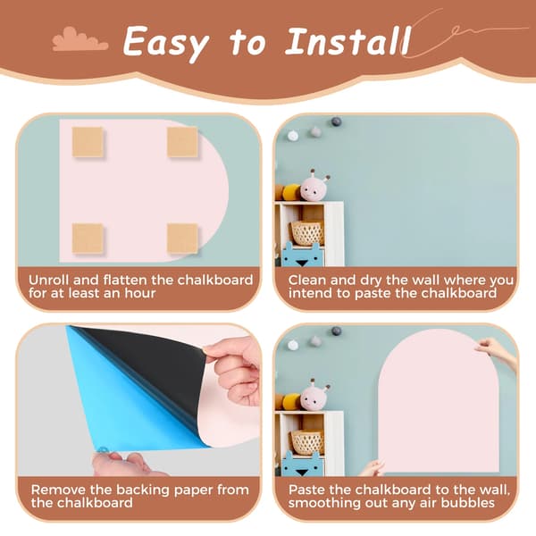 Krita, Magnetisk Design, Peel-and-Stick Installation,Rosa