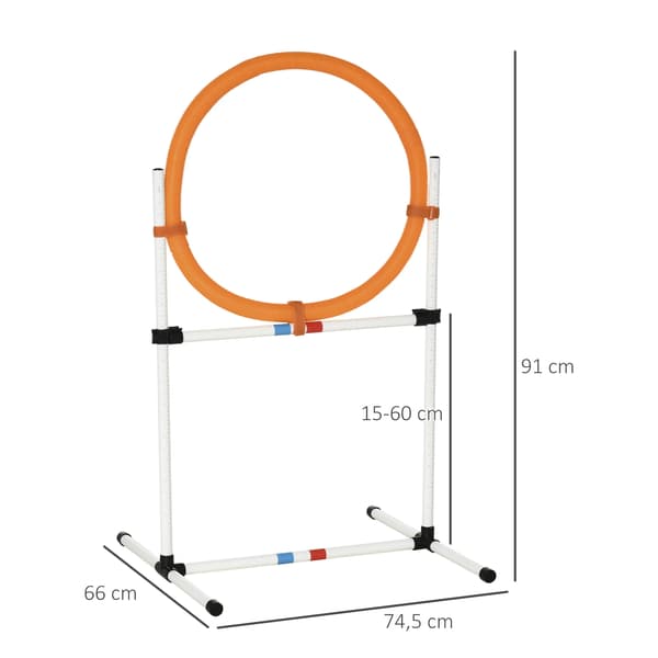 Agility Hoppring, Mångsidig Design, Lätt att Montera,Vit + Orange