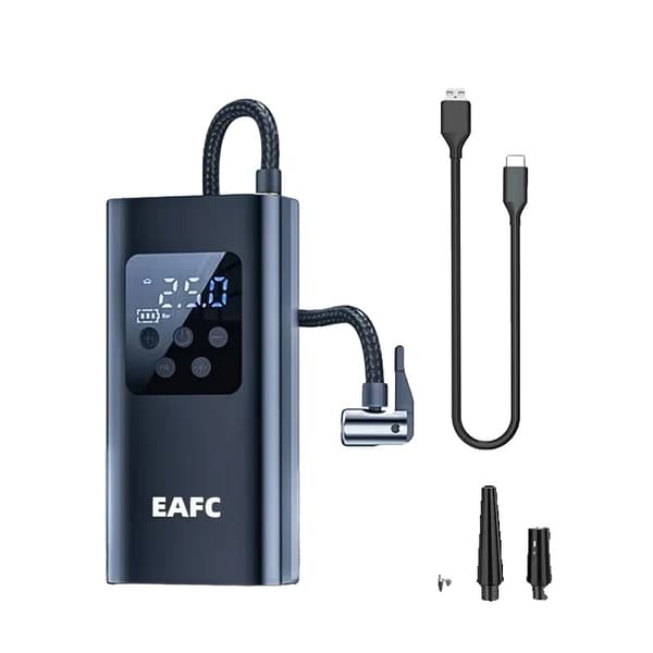 Bärbar Däckpump, Trådlös Drift, Högtryckskapacitet,Batteridriven, Trådlös luftpump
