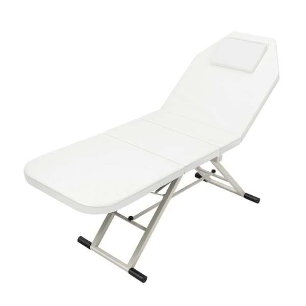 Massagebord, Justerbart Design, Kompakt Sammenklappelig,Hvid