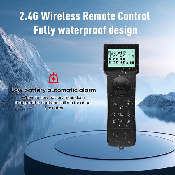 Baitbåd, Dobbelt Motor, GPS Navigation,GPS+46800mAh-Hvid