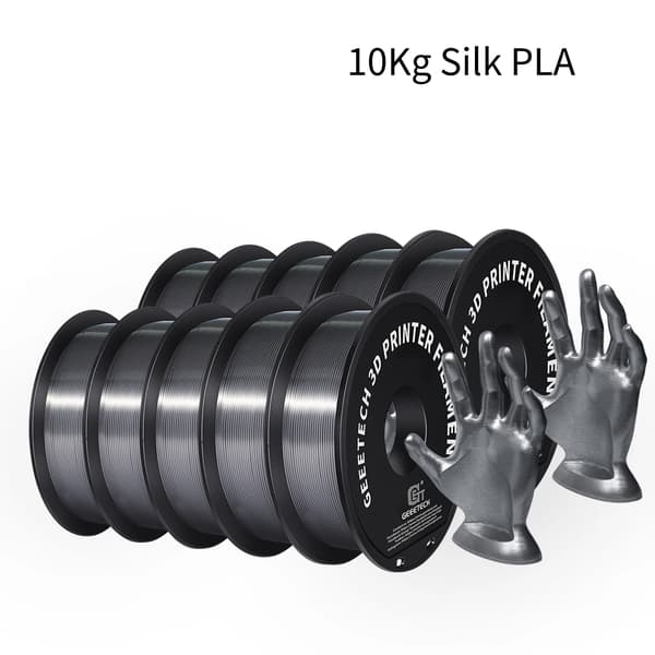 3D-printfilament, silkeagtig finish, miljøvenlig,Sølv