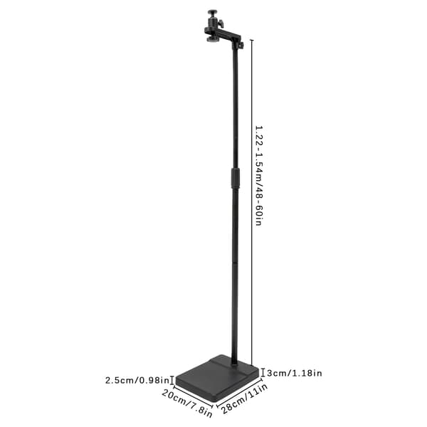 Projektorstand, Justerbar Højde, 360° Rotation,sort