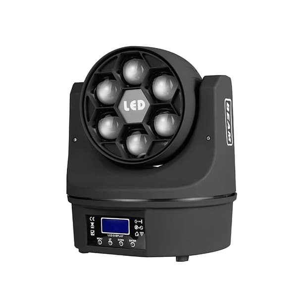LED Moving Head Light, Dynamiske Effekter, Intelligent Beskyttelse,EU stik, 1stk lys